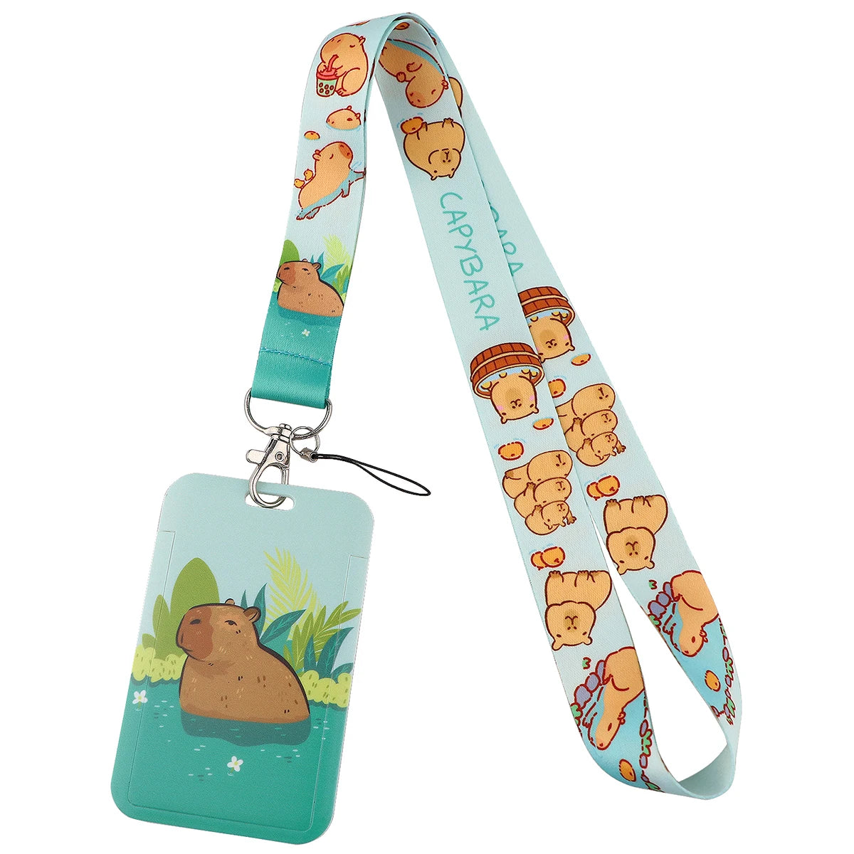 Cute Capybara Lanyard for Keys Neck Strap ID Card Badge Holder Cell Phone Strap Key Chain Key Holder Key Rings Accessories Gifts