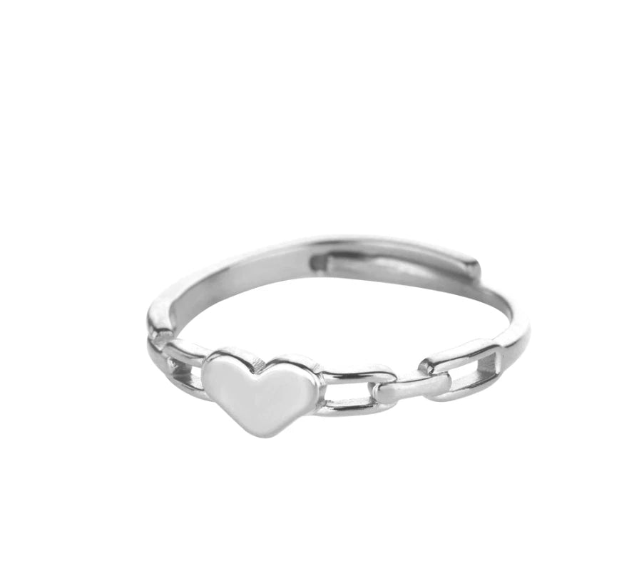 Cute Heart Rings For Women Stainless Steel Gold Color Spiral Twist Finger Ring Aesthetic Wedding Jewelry Anniversary Gift