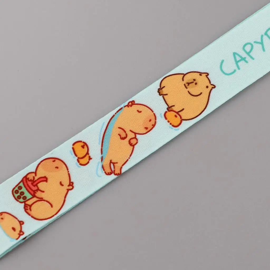 Cute Capybara Lanyard for Keys Neck Strap ID Card Badge Holder Cell Phone Strap Key Chain Key Holder Key Rings Accessories Gifts