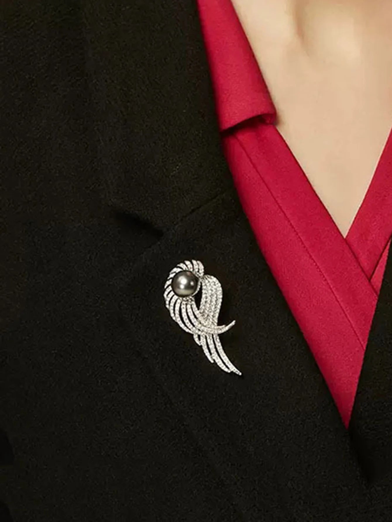 1PC Women's Elegant Tulip Flower Brooch Chest Flower Autumn/Winter Coat Coat Pin Fashion Dressing Gift -4858
