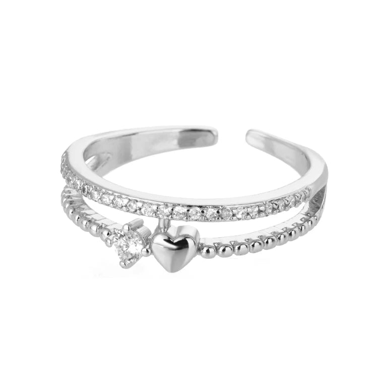 Cute Heart Rings For Women Stainless Steel Gold Color Spiral Twist Finger Ring Aesthetic Wedding Jewelry Anniversary Gift