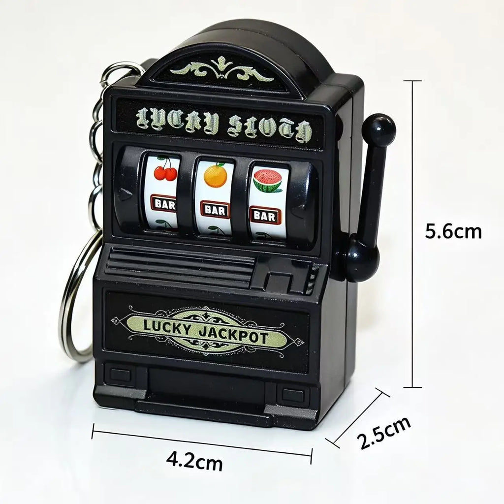 Simple Fashion Trend Keychain Toy Fruit Machine Slot Machine Keychain Personalized Creative Car Pendant Key Ring GiftAccessories