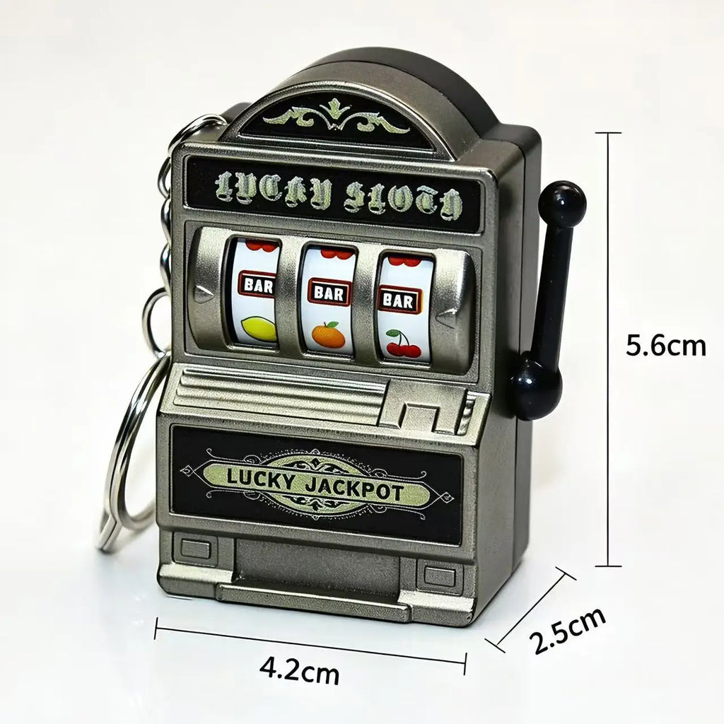 Simple Fashion Trend Keychain Toy Fruit Machine Slot Machine Keychain Personalized Creative Car Pendant Key Ring GiftAccessories