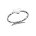 Cute Heart Rings For Women Stainless Steel Gold Color Spiral Twist Finger Ring Aesthetic Wedding Jewelry Anniversary Gift